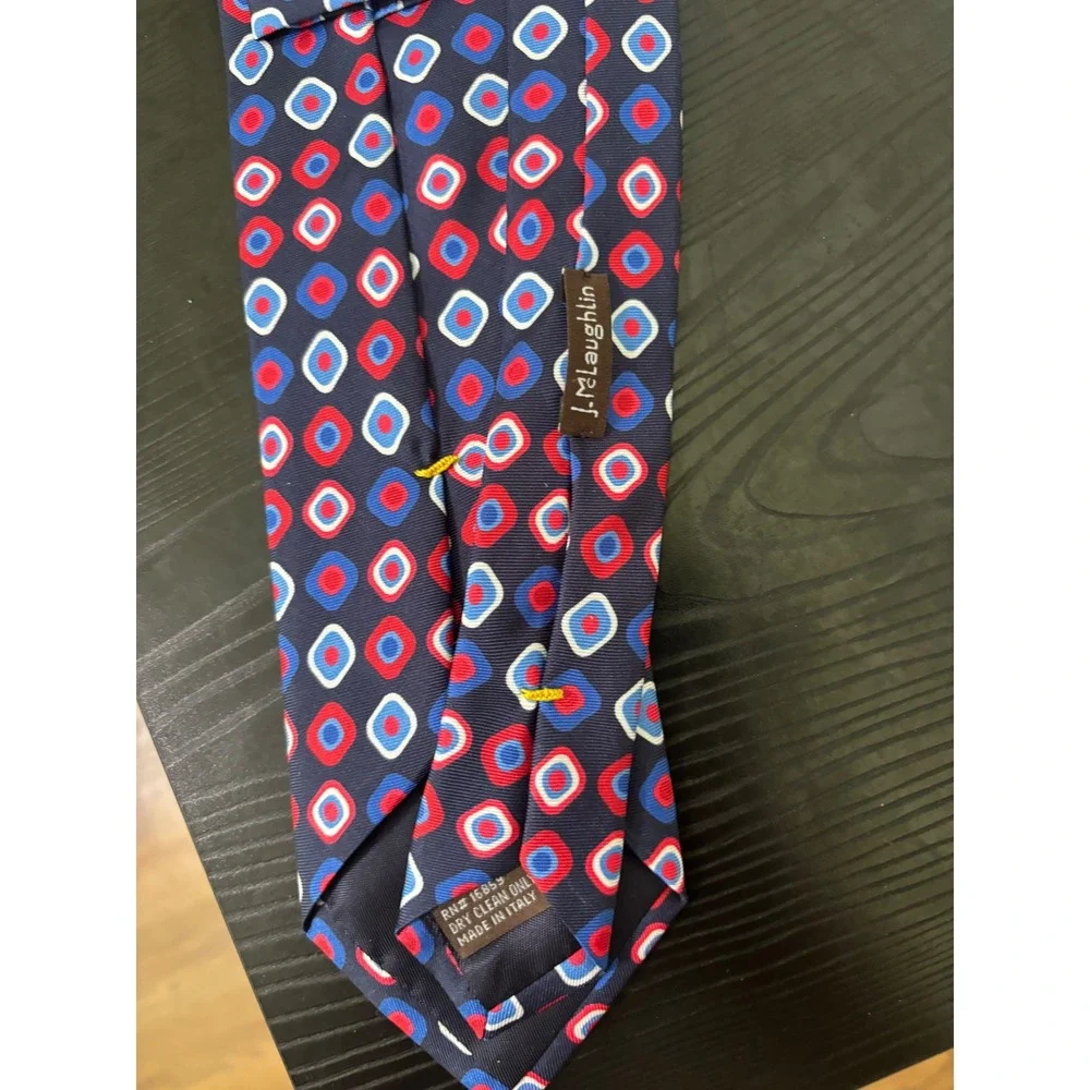 J.McLaughlin Silk Necktie Geometric Print Classic Men's Tie‎